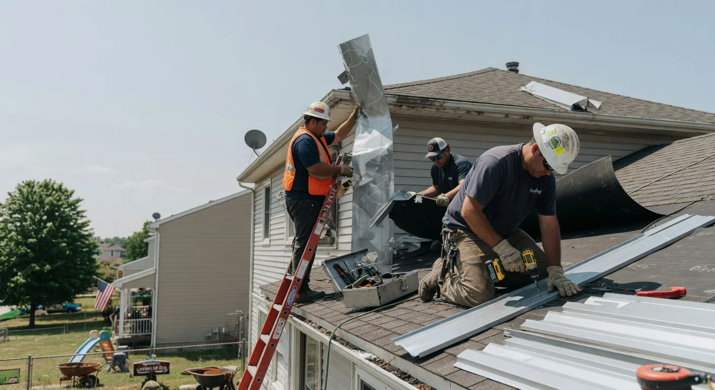 Storm Damage Metal Roof Repair in Slatersville, RI